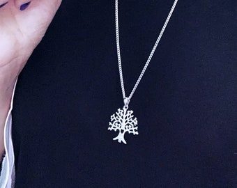 Sterling Silver Tree Necklace, Sterling silver Birds on Tree. Bithrstores not included. Mother Necklace, tree of life Jewelry