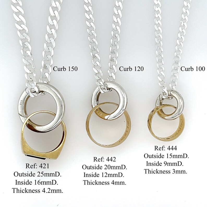 Sterling Silver SMALL Ring Holder Necklace Ref444 Ring Etsy