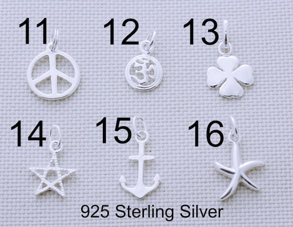 Genuine 925 Solid Sterling Silver Small Charms Genuine Sterling Silver Charms Sterling silver charm 58+ available... MORE +. 925 charms.+