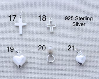 925 Solid Sterling Silver Small Charms Genuine Sterling Silver Charms Sterling silver charm 58+ available... MORE +