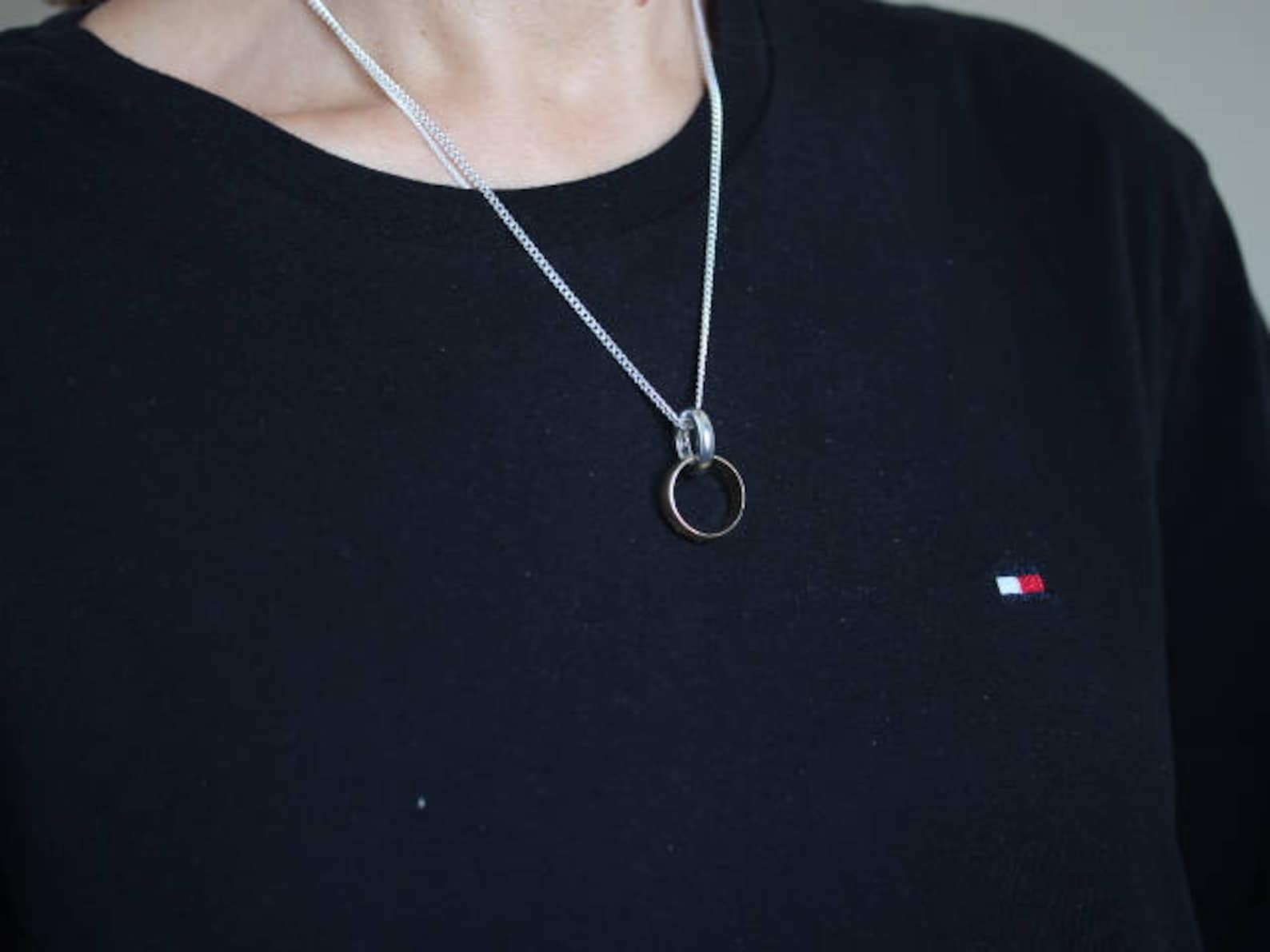 Sterling Silver SMALL Ring Holder Necklace Ring Holder Etsy