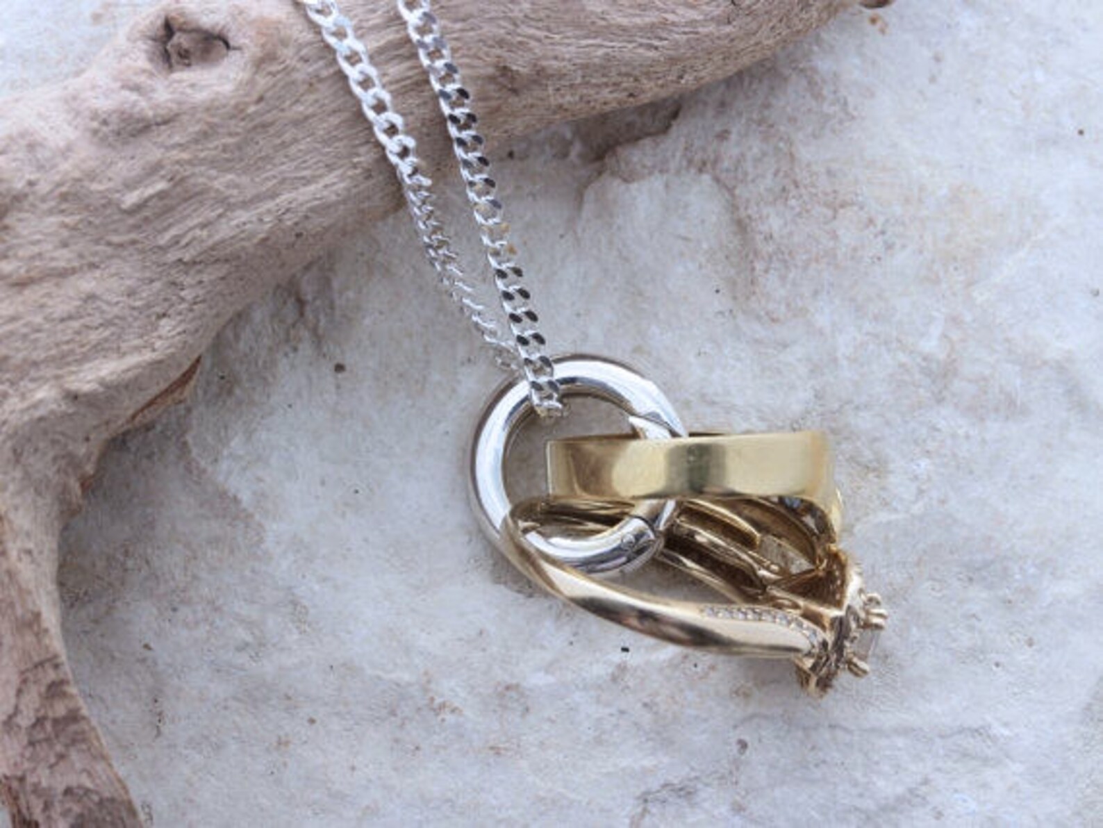 Sterling Silver SMALL Ring Holder Necklace Ring Holder Etsy