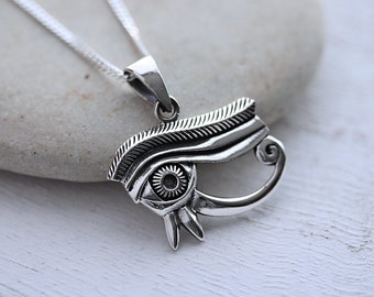 925 sterlingzilveren oog van horus, zilveren oog van ra-ketting, zilveren oog van horus, oog van horus sieraden, beschermingsketting uniseks.