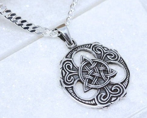 Sterling silver Celtic triquetra Necklace Celtic Trinity | Etsy