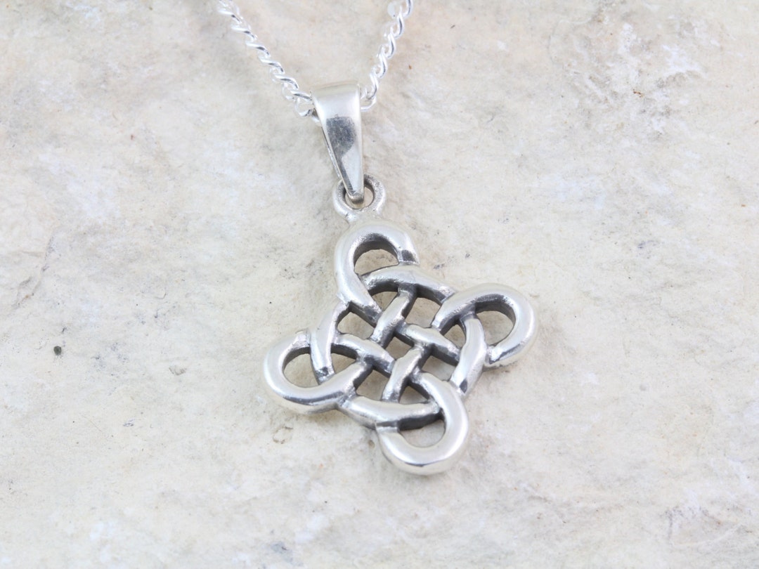 Sterling Silver Celtic Knot Necklace. Endless Love Celtic Knot Necklace ...