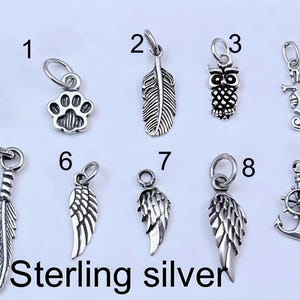 Pequeños dijes de plata esterlina maciza 925 genuina Dijes de plata esterlina genuina Dije de plata esterlina 58+ disponibles... MÁS + imagen 1