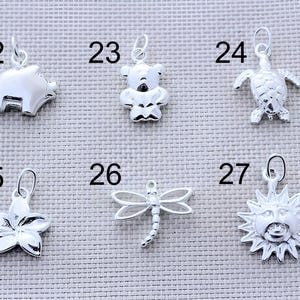 Solid 925 Sterling Silver Charms, Sterling silver charm 58+ available... MORE +