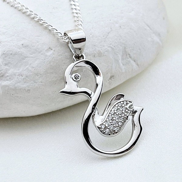 928 Sterling silver duck necklace, silver duckling necklace, Choose your chain