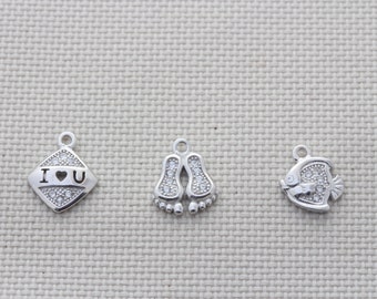 Sterling Silver Charm. 925 charms, silver charms. more 100 charms, lots of charms.