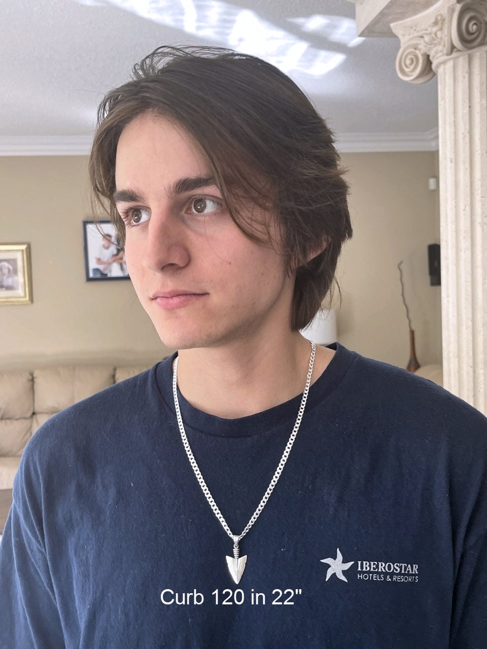 Men Arrowhead Necklace. Arrowhead Made of 925 Sterling Silver. Etsy