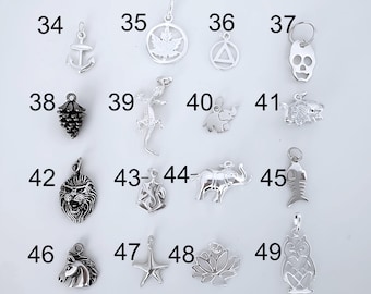 925 Solid Sterling Silver Small Charms Genuine Sterling Silver Charms Sterling silver charm 58+ available...  +