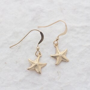 Gold starfish earrings gold filled starfish star fish earrings gold filled earrings gold earrings starfish jewelry
