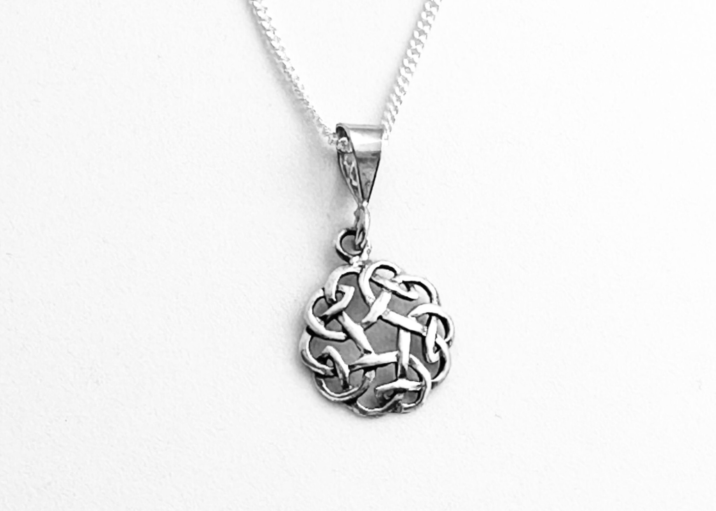 Brass Eternal Knot Pendant With Zircon - Etsy
