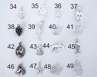 925 Solid Sterling Silver Small Charms Genuine Sterling Silver Charms Sterling silver charm 58+ available... MORE +  Charms available +