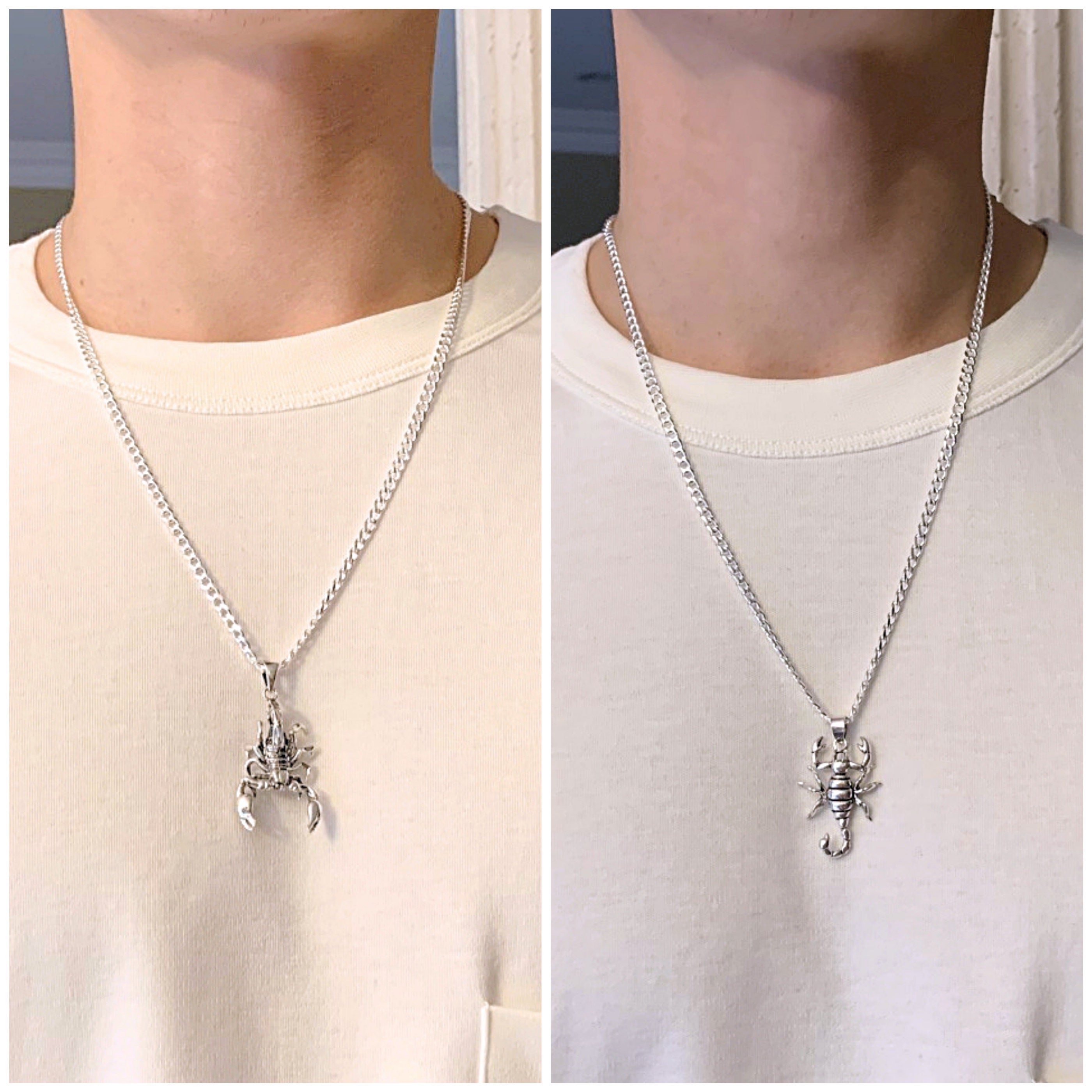 Sterling Silver Scorpion Necklace. Silver Scorpion Necklace