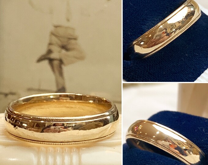 Frederick Goldman 14K Solid Yellow Gold Wedding or Anniversary Band, 14K Gold Comfort Fit
