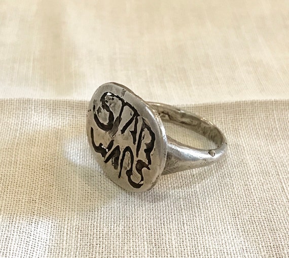 Handmade Sterling Silver STAR WARS Ring, Men's St… - image 6