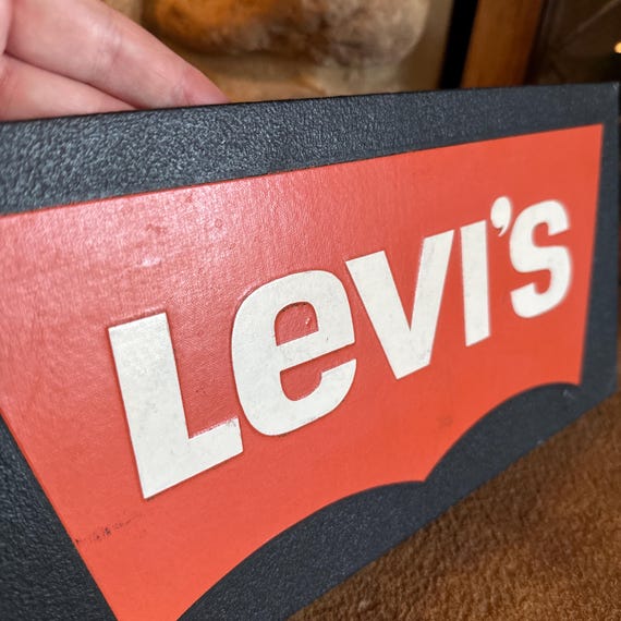 1970's Levi's Strauss Store Display Sign Retail Store Easel