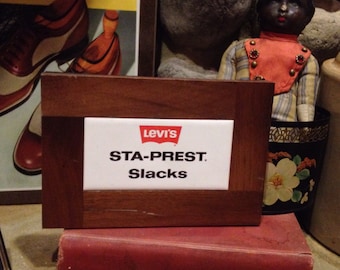 VTG Levi’s 70s Cardboard Display sign 1970's Levi's Strauss Store Display Sign Retail Store Easel