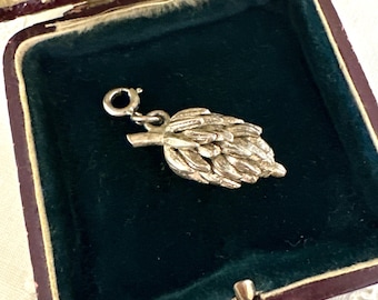 Vintage Sterling Silver Bunch of Bananas Charm or Necklace Pendant, 7 grams