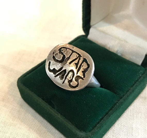 Handmade Sterling Silver STAR WARS Ring, Men's St… - image 1