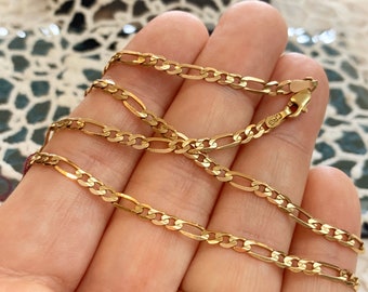SALE-Beautiful 18" Necklace 14K Gold Filled 3mm Classic Diamond Cut Trace 