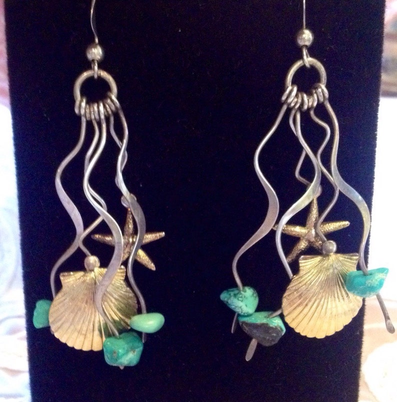 Handmade Sterling Silver Dangle Earrings Sterling Silver Etsy