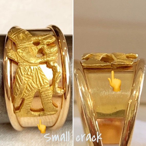 18k Rose 21k Yellow Gold Peruvian Mayan Deity Vir… - image 8