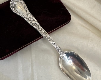 Antique Meadow by Gorham Sterling Silver Teaspoon, "Lillian 1905" Monogram 23.7gr