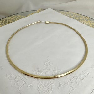 Real 14K Yellow Gold 4mm Lightweight Omega Extender for Necklace; 2 inch