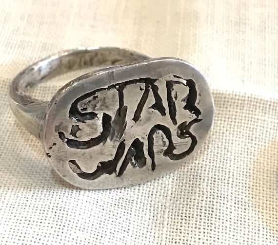 Handmade Sterling Silver STAR WARS Ring, Men's St… - image 4