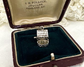 Vintage Sterling Silver Wishing Well Charm or Necklace Pendant