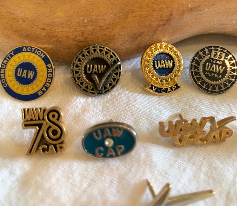 Lot of 10 Vintage UAW Tie Tac Lapel Pins Ten United Auto Etsy