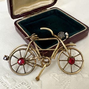 Rare Betsy Johnson “Bicycle and Flowers” Two-Tone Silver/Gold Toned Watch Bicycle Girl Pin - Etsy main image 2