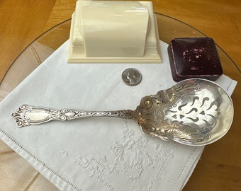 Berain by R Wallace & Sons Sterling Silver Pierced Serving Spoon