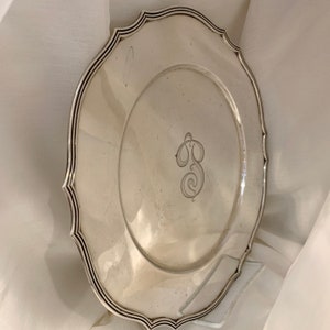 Gorham Sterling Silver Round Salver Tray, Gorham Sterling A5483 CD Peacock Serving Platter, 10.5 Inch Bild 1