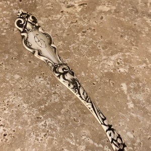 Eton by Wallace Sterling Silver Spoon, Antique R Wallace & Sons Mfg Co Sterling Silver 6” Spoon, 32g