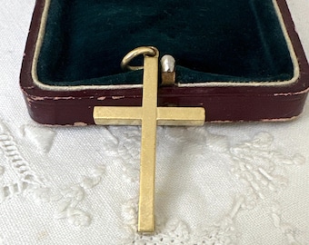 Vintage Princess Pride Creations Yellow Gold Filled Cross Pendant