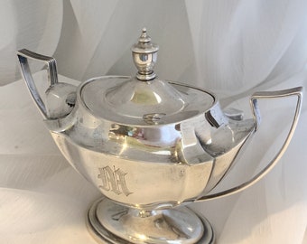 Plymouth by Gorham Sterling Silver Lidded Sugar Bowl, Antique Sterling  Silver Urn Tea Caddy