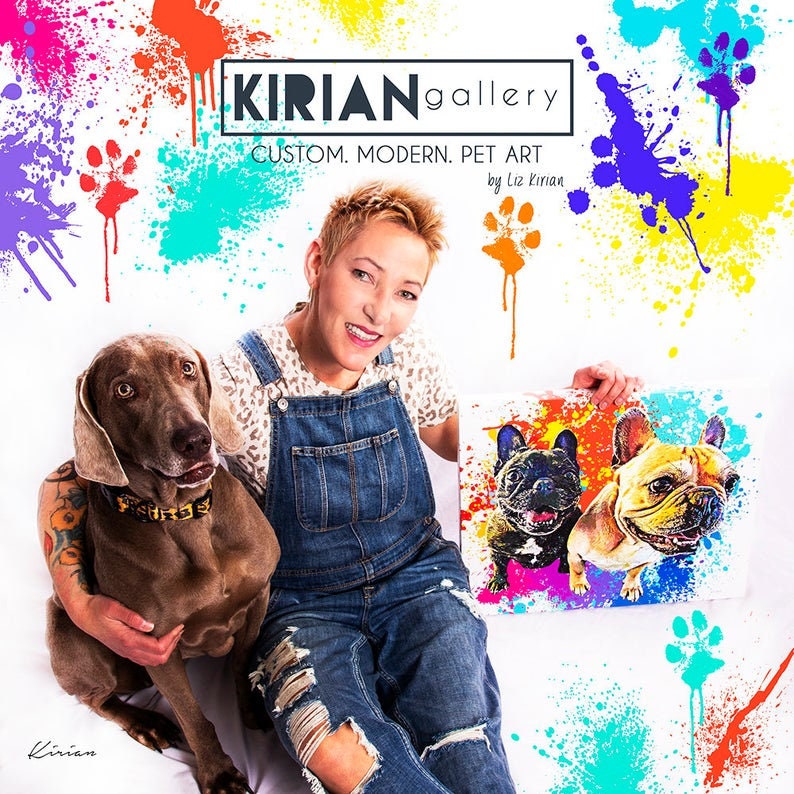 Pet Memorial Gift Pet Loss Gift Dog Art Custom Pet Portrait on Canvas or Print Modern Pet Portrait from Photo Pet Portrait from Photo