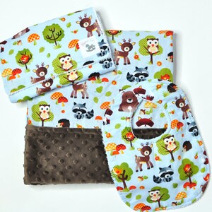 Baby Woodland Gift - Rustic - Baby Gift - deer fox owl bear