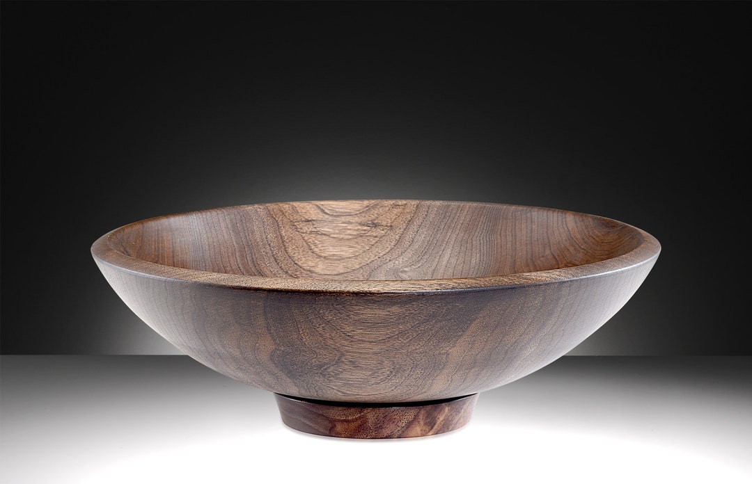 Elegant and Stunning 11 Black Walnut Salad Bowl Etsy