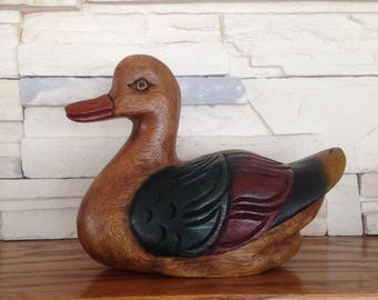 Hand carved duck | Etsy