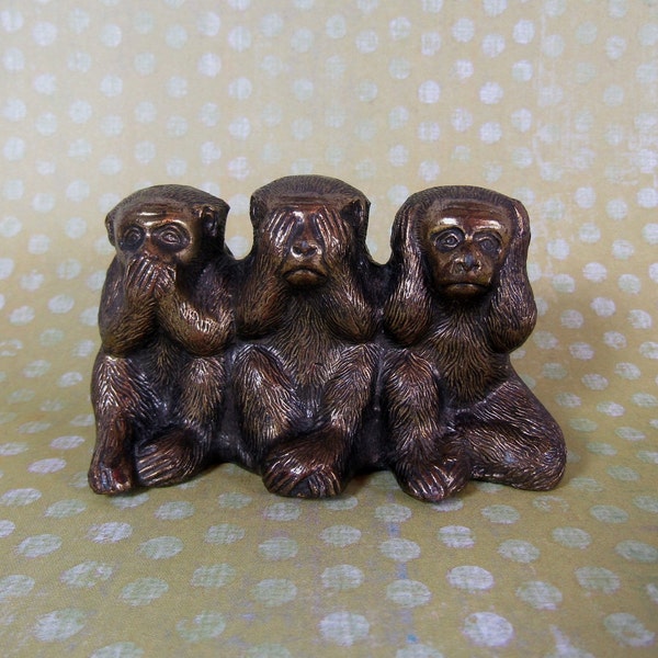 Three Brass Monkeys Speak See Hear No Evil