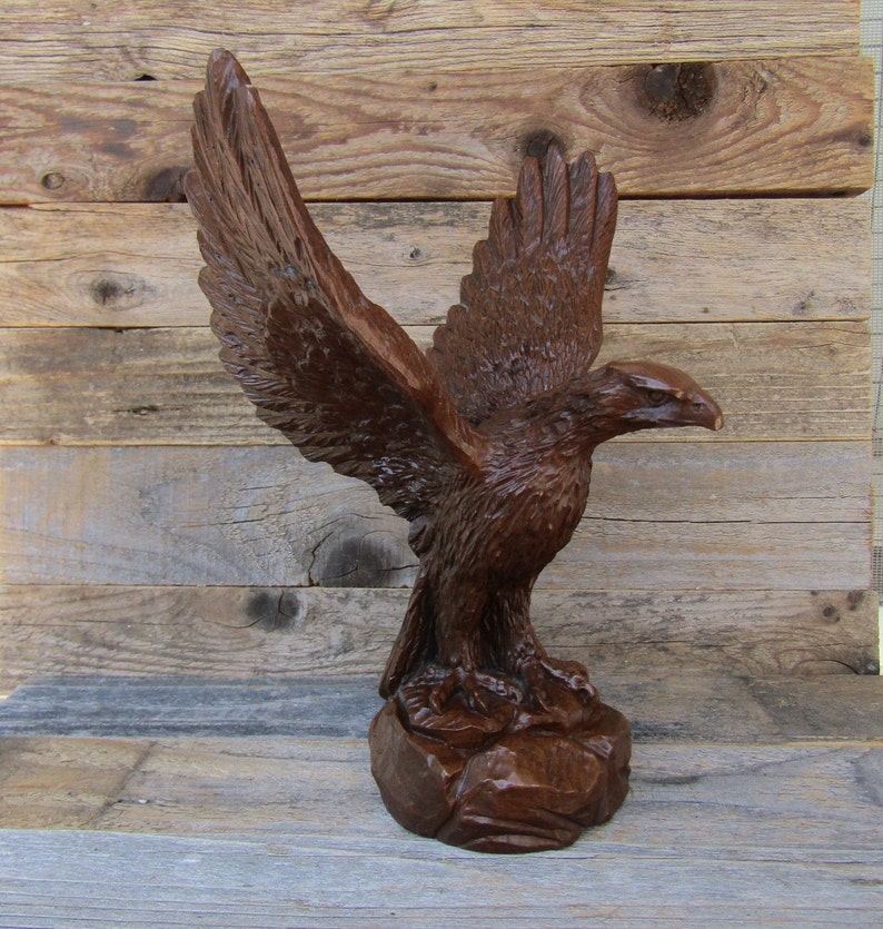 Red Mill Pecan Eagle Figurine 7 1/2"
