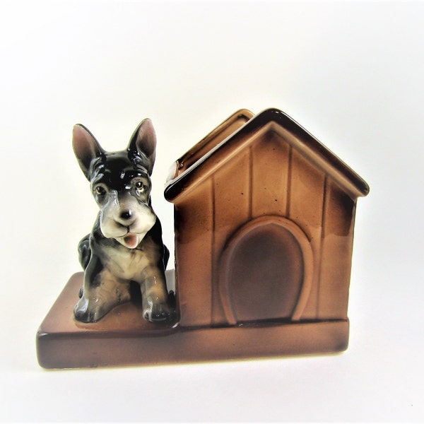 Vintage Schnauzer and Dog House Toothpick Holder