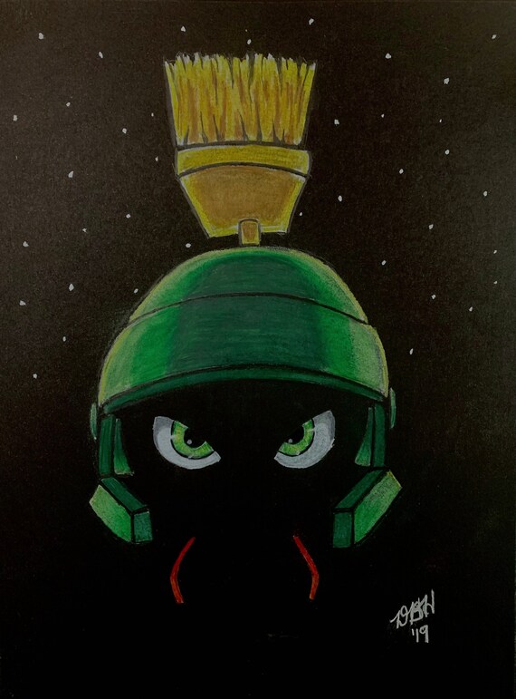 Marvin the Martian Color Pencil Study | Etsy