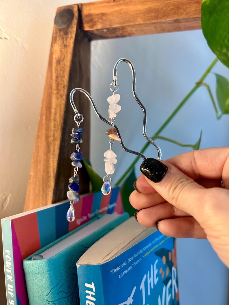 Crystal Metal Bookmarks With Charms | Unique Bookmark Gift | Book ...