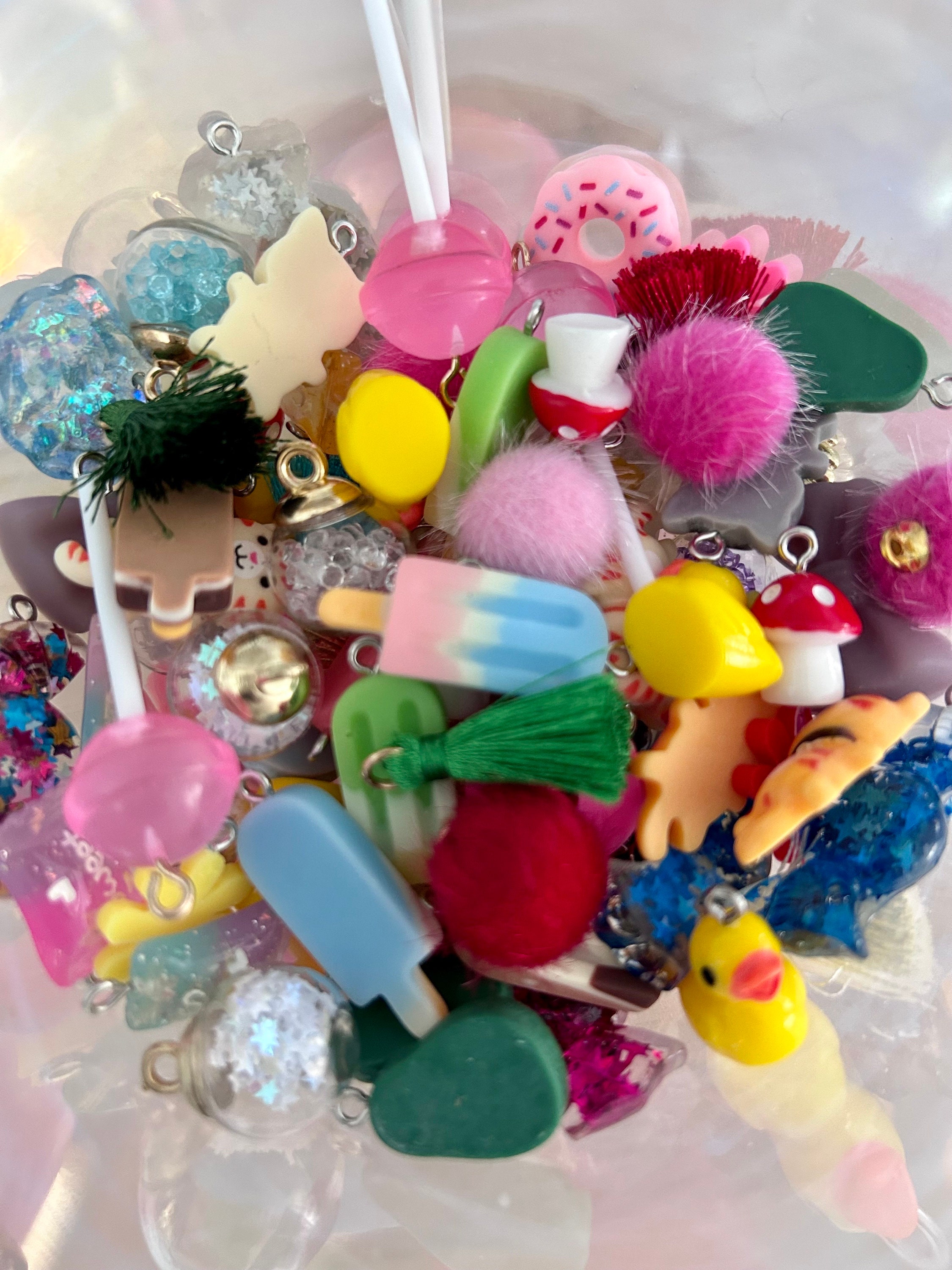 Mystery Slime Extras and Add Ins Pack Lot Bulk Slime Mystery Box Foam  Sequins Glitter Confetti, Fimo, Beads, Balls, Fishbowl, Snow, 