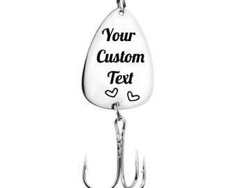 Dad's Gift - Custom Fish Hook - Personalized Fishing Lure, Fish Hook - Fishing Lure Engraved